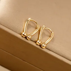 Horseshoe Earrings Women's Detachable Short U-shaped