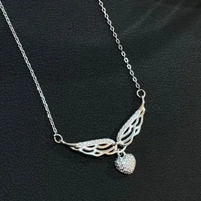 Silver Light-Luxury Angel Wings Necklace Under The Banyan Tree